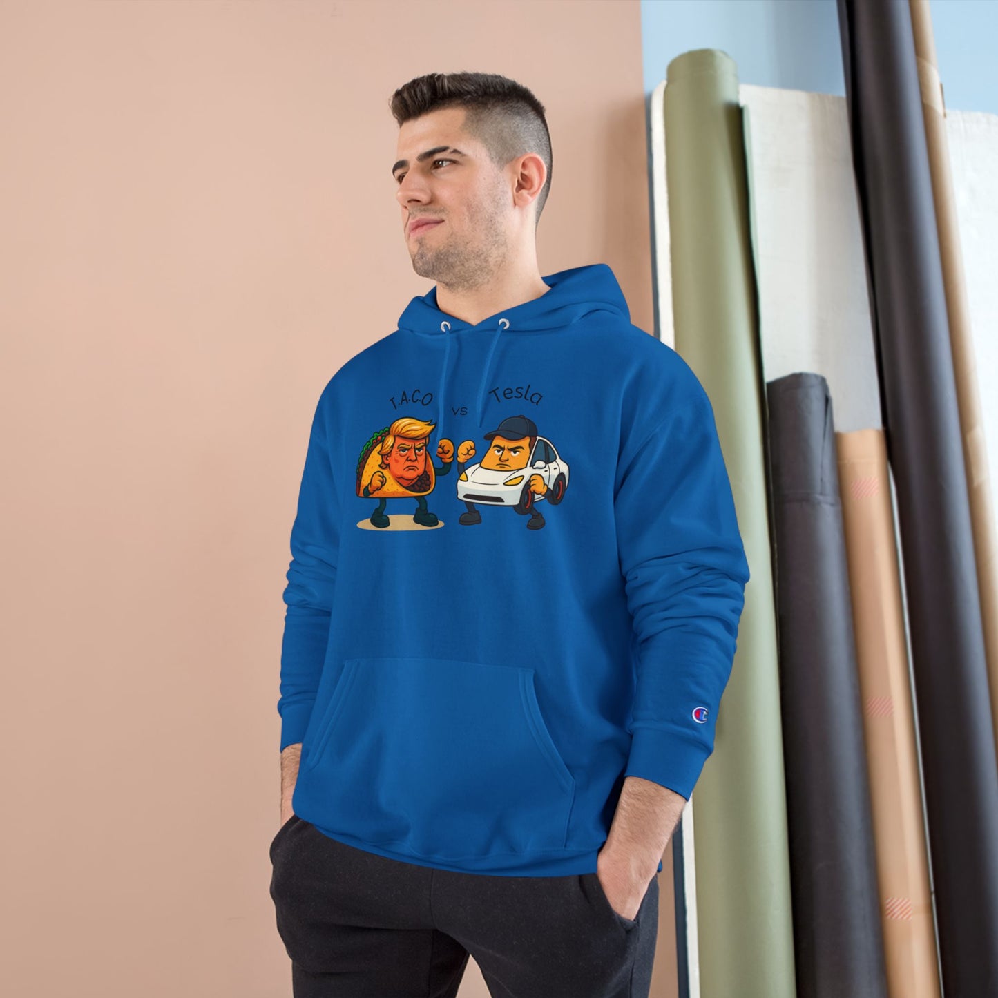 Humorous Champion Hoodie with Artwork, Streetwear Gift for Nerds, Funny Apparel, Unique Gift for Tech Lovers, Casual Warmth