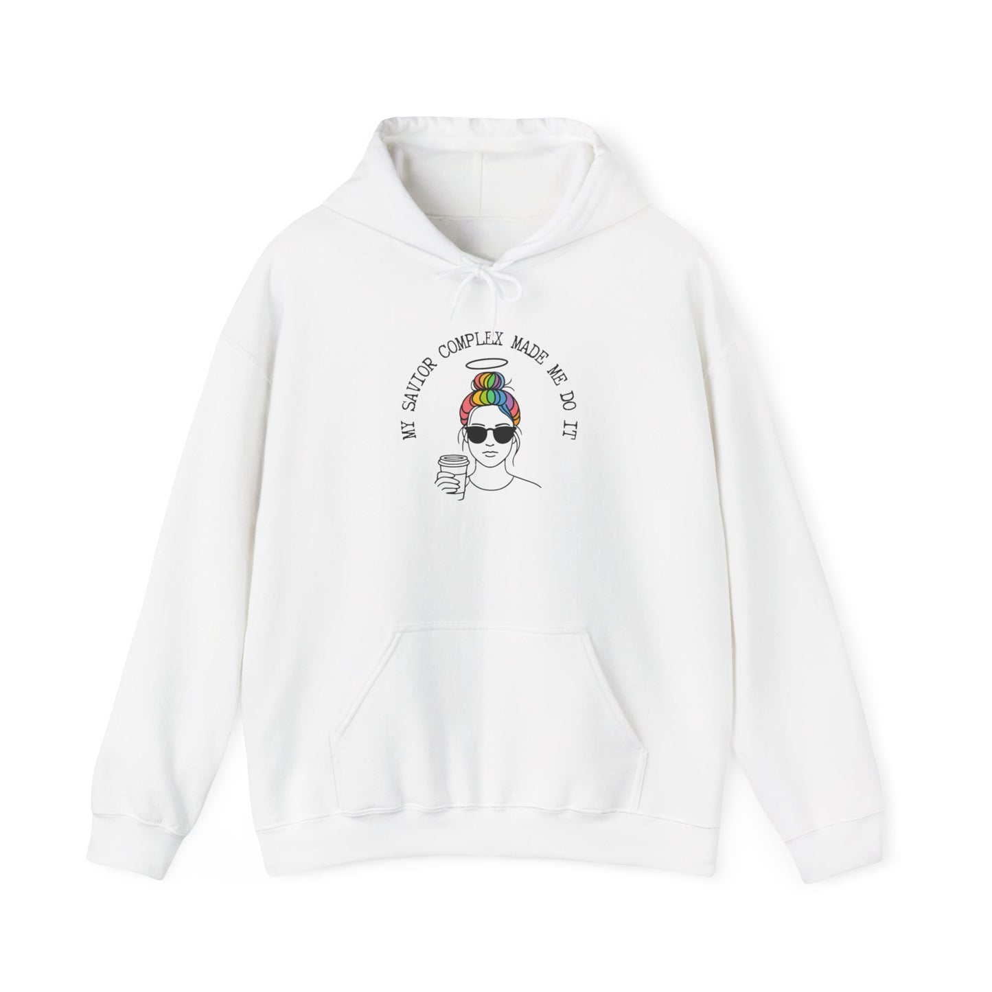 My Savior Complex Made Me Do It Hoodie | Unisex Heavy Blend™ Sweatshirt for Trendsetters | Bold Statement Apparel