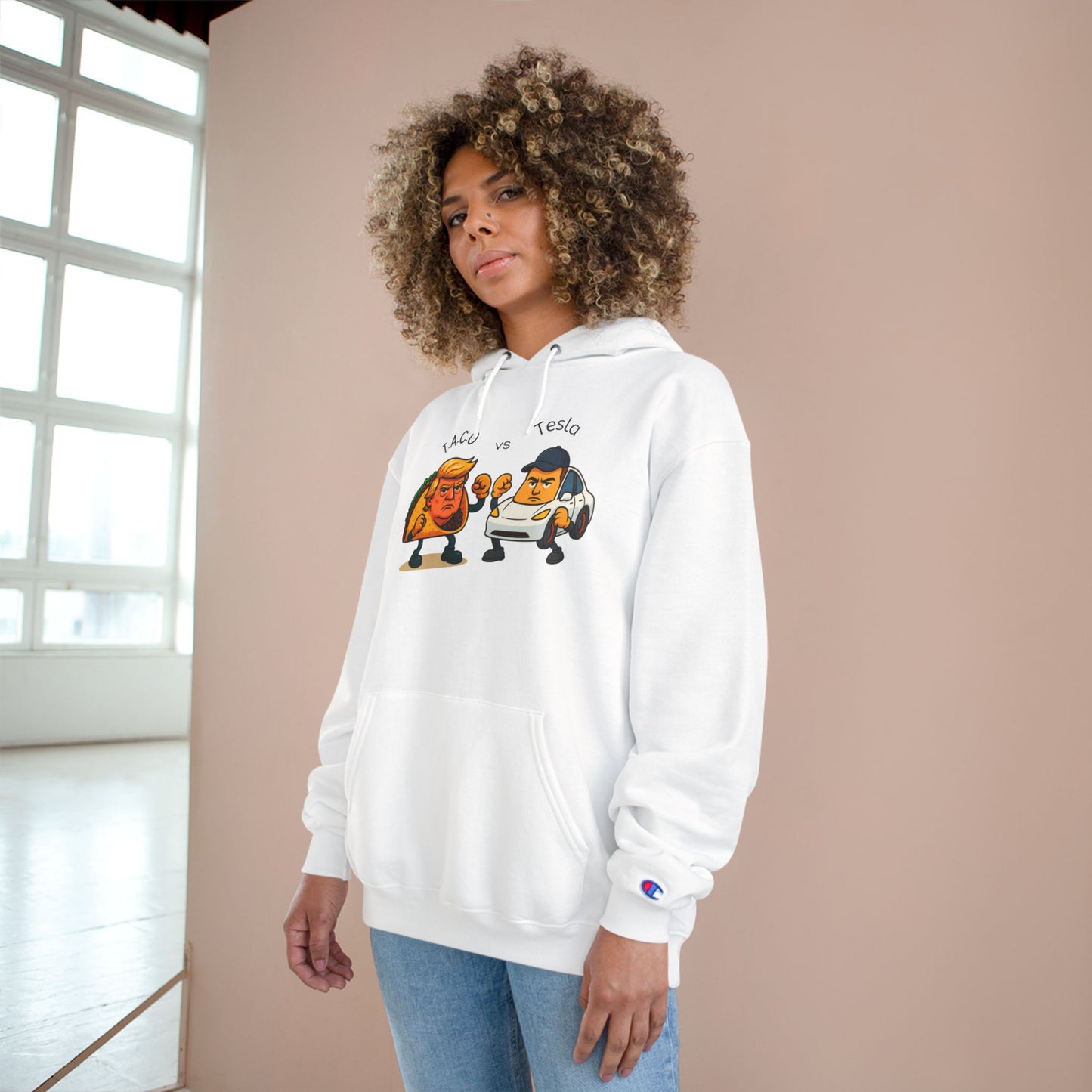 Humorous Champion Hoodie with Artwork, Streetwear Gift for Nerds, Funny Apparel, Unique Gift for Tech Lovers, Casual Warmth