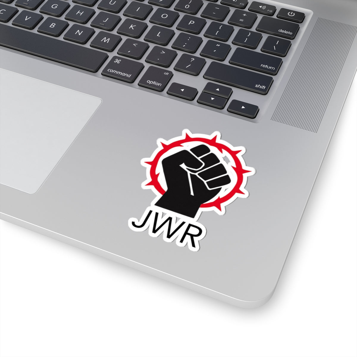 Empowering Kiss-Cut Stickers - Bold Fist Design with JWR Message