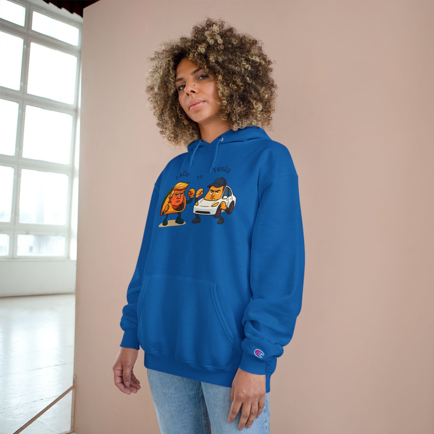 Humorous Champion Hoodie with Artwork, Streetwear Gift for Nerds, Funny Apparel, Unique Gift for Tech Lovers, Casual Warmth