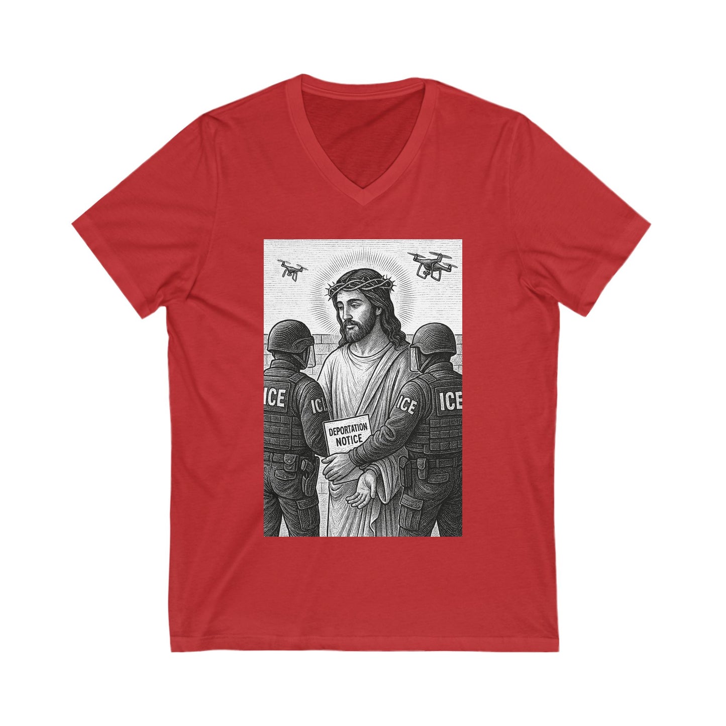 Social Justice V-Neck Tee - Protest Wear, Activism T-Shirt, Statement Shirt, Graphic Tee, Gift for Allies