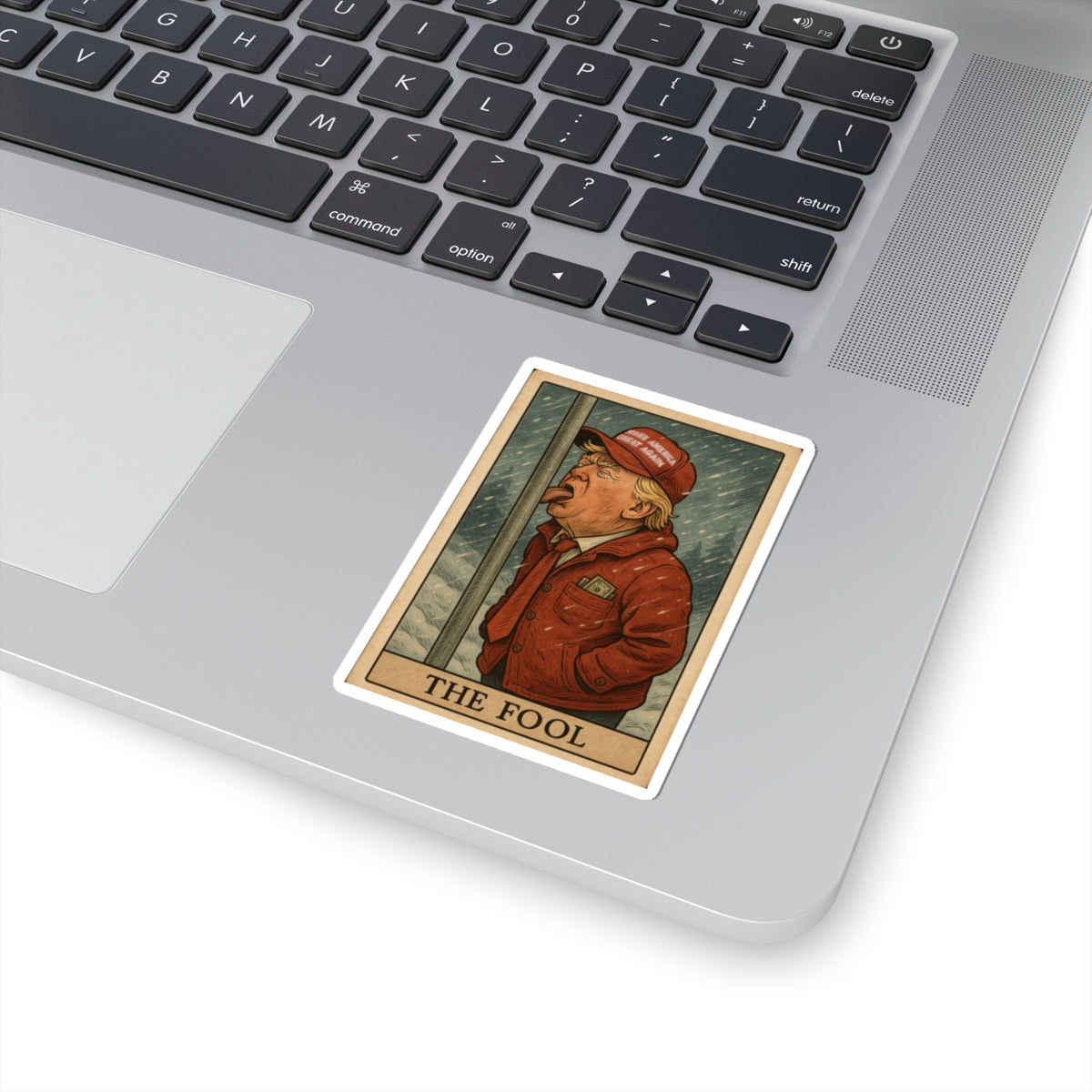 Funny Political Kiss-Cut Stickers - "THE FOOL" Design for Laptop and Water Bottles