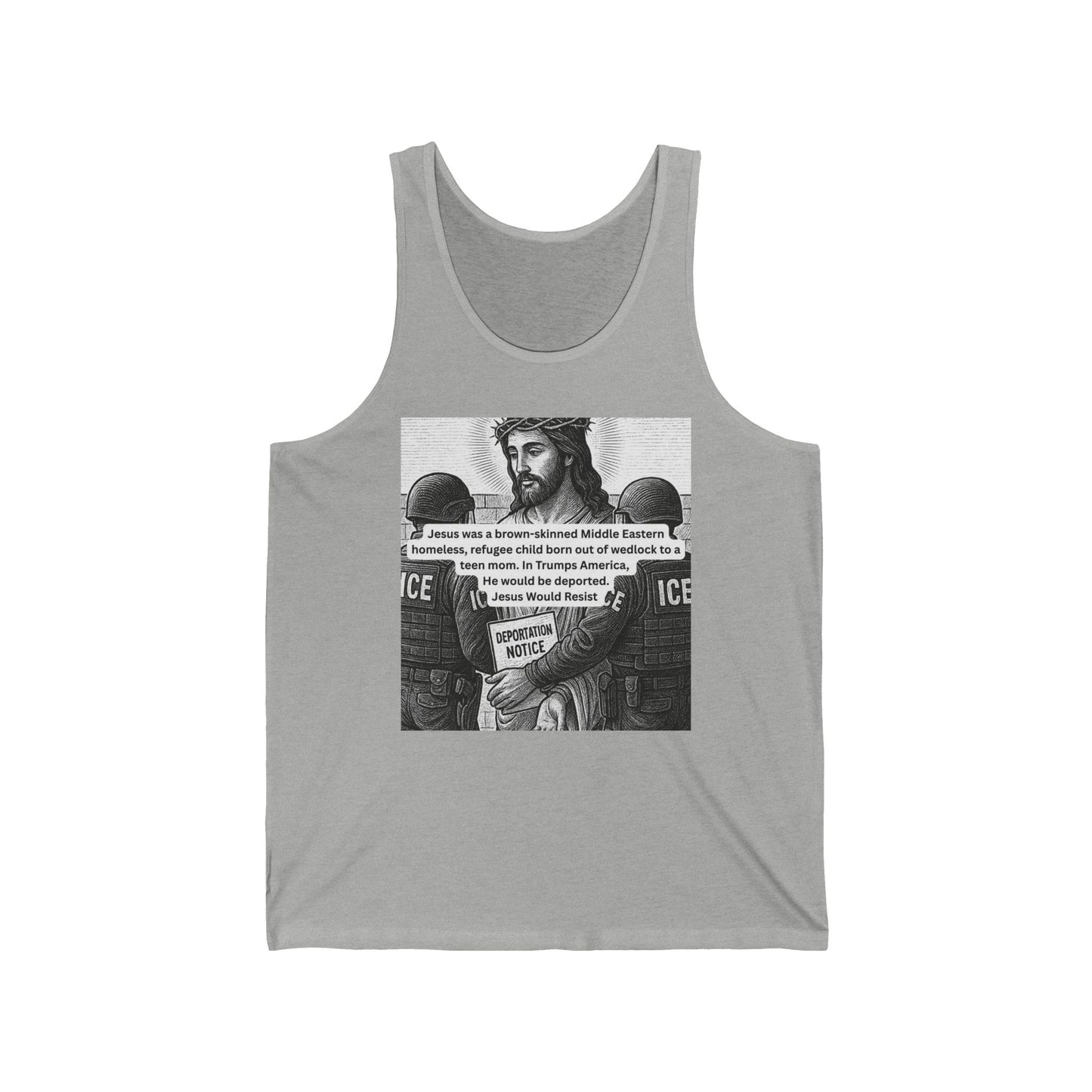 Social Justice Jersey Tank, Inspirational Unisex Top, Graphic Tank for Activism, Gift for Allies, Protest Wear, Summer Apparel