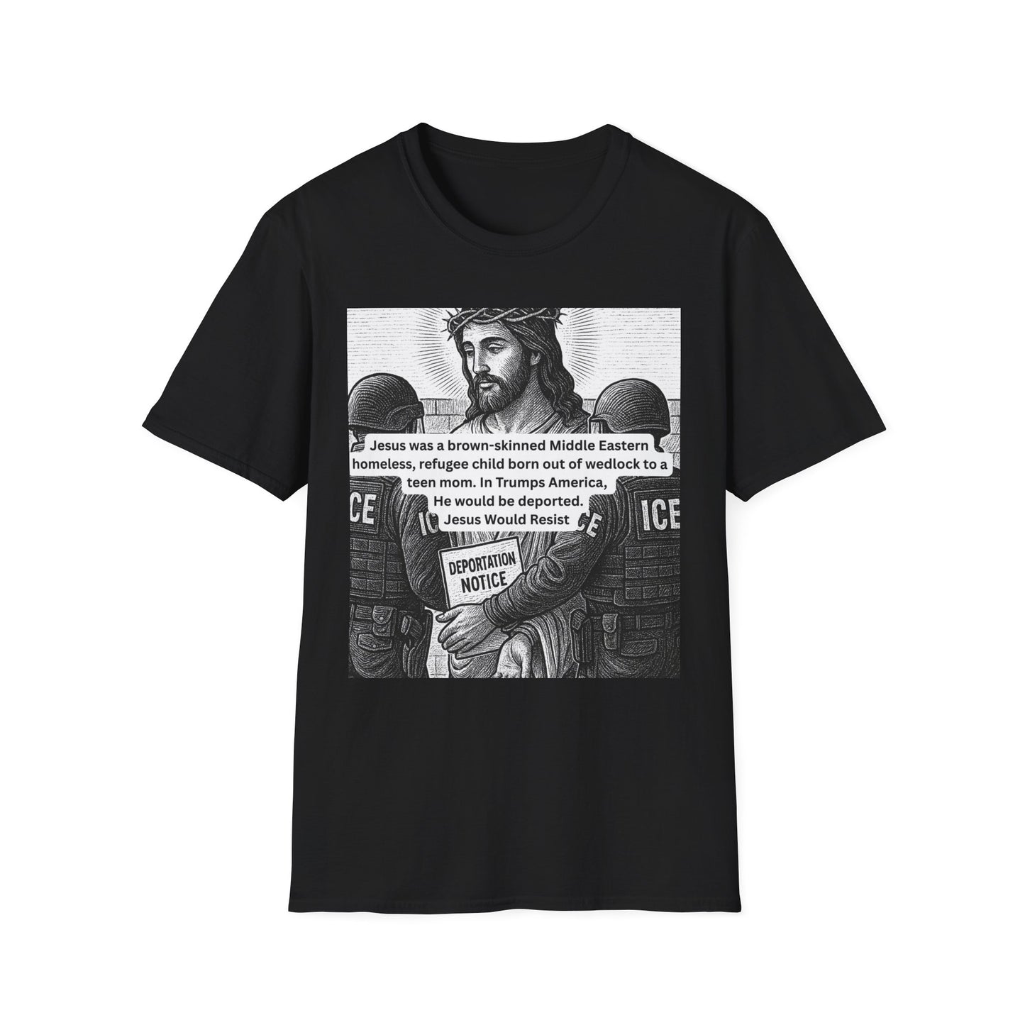 Social Justice Unisex T-Shirt - Jesus Would Resist, Activism Wear, Protest Apparel, Meaningful Gift, Streetwear Statement