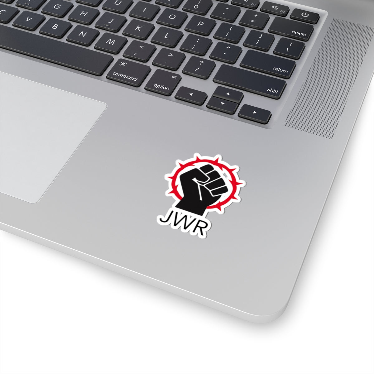 Empowering Kiss-Cut Stickers - Bold Fist Design with JWR Message