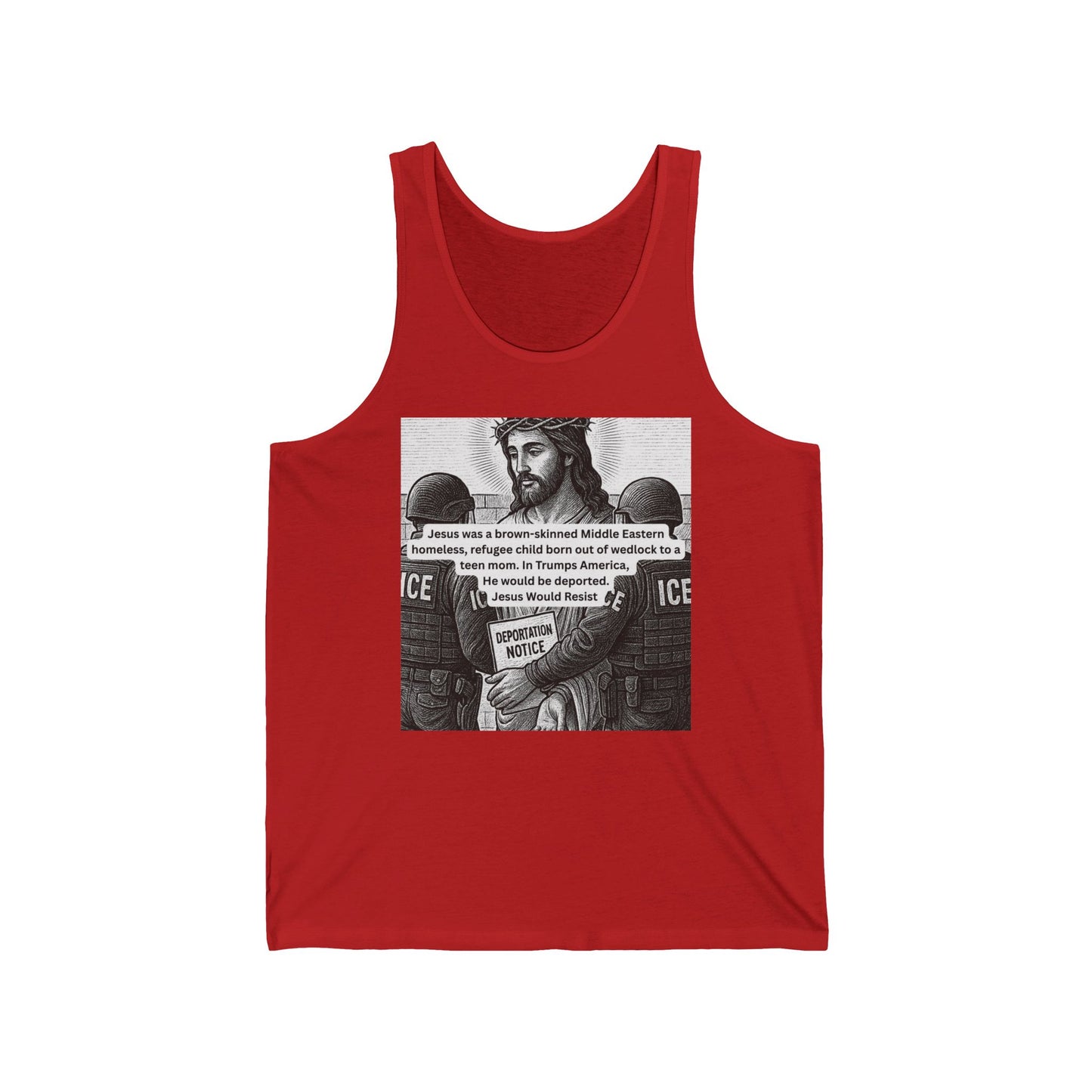 Social Justice Jersey Tank, Inspirational Unisex Top, Graphic Tank for Activism, Gift for Allies, Protest Wear, Summer Apparel